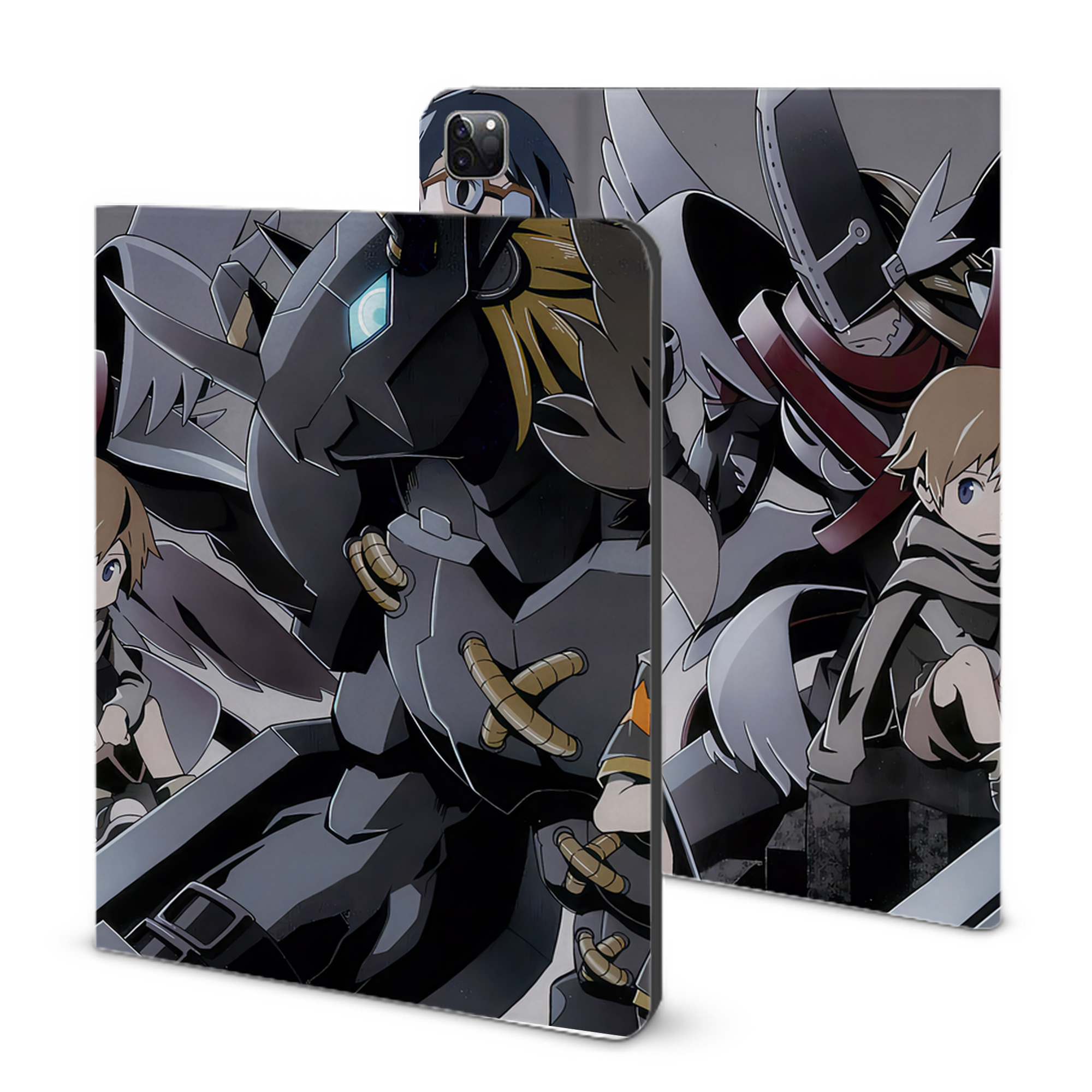 （画像用） Digimon デジタルモンスター/デジモン IPad ケース ブック型 PUレザー TPU 耐衝撃 軽量 薄型 ペン収納なし 全面保護 IPad 各モデル対応